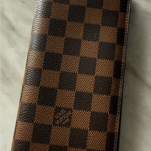 Louis Vuitton BRAZZA WALLET in Damier Ebene
